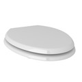 Rohl Elongated High Gloss White Wood Soft Close Toilet Seat RS2872STN